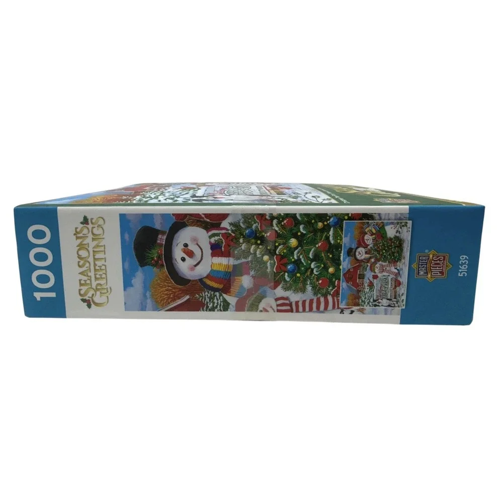 Lot of 2 Christmas 1000 Piece Jigsaw Puzzles MasterPieces & Dowdle
